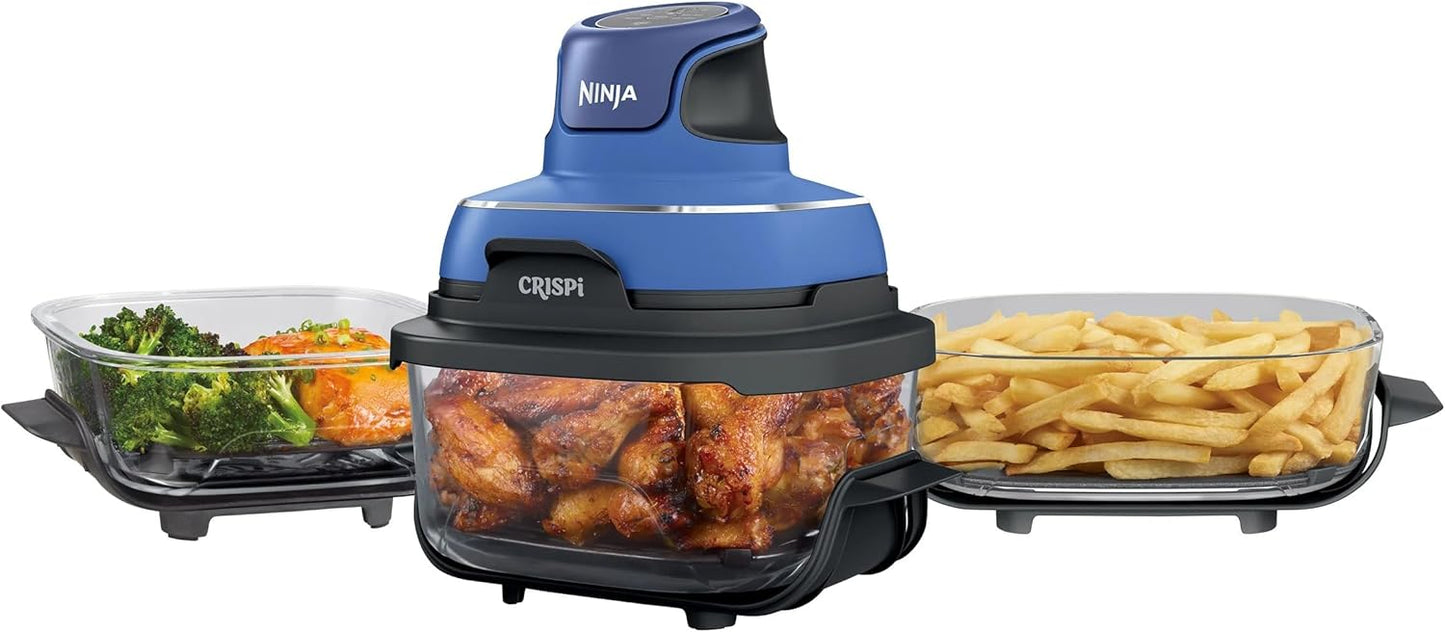 Ninja Crispi 5-en-1 Système de cuisson en verre portable avec friteuse à air, 3 contenants et couvercles