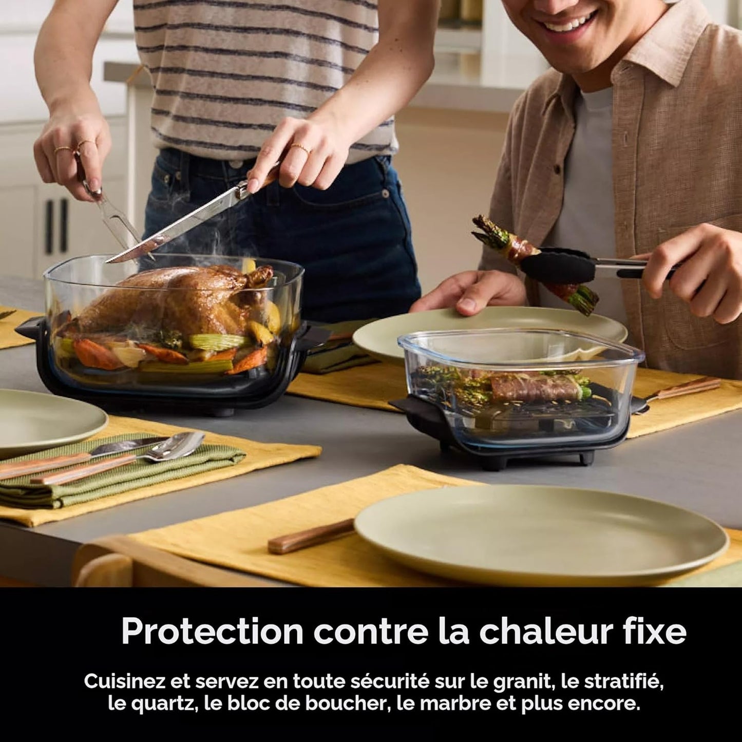 Ninja Crispi 5-en-1 Système de cuisson en verre portable avec friteuse à air, 3 contenants et couvercles